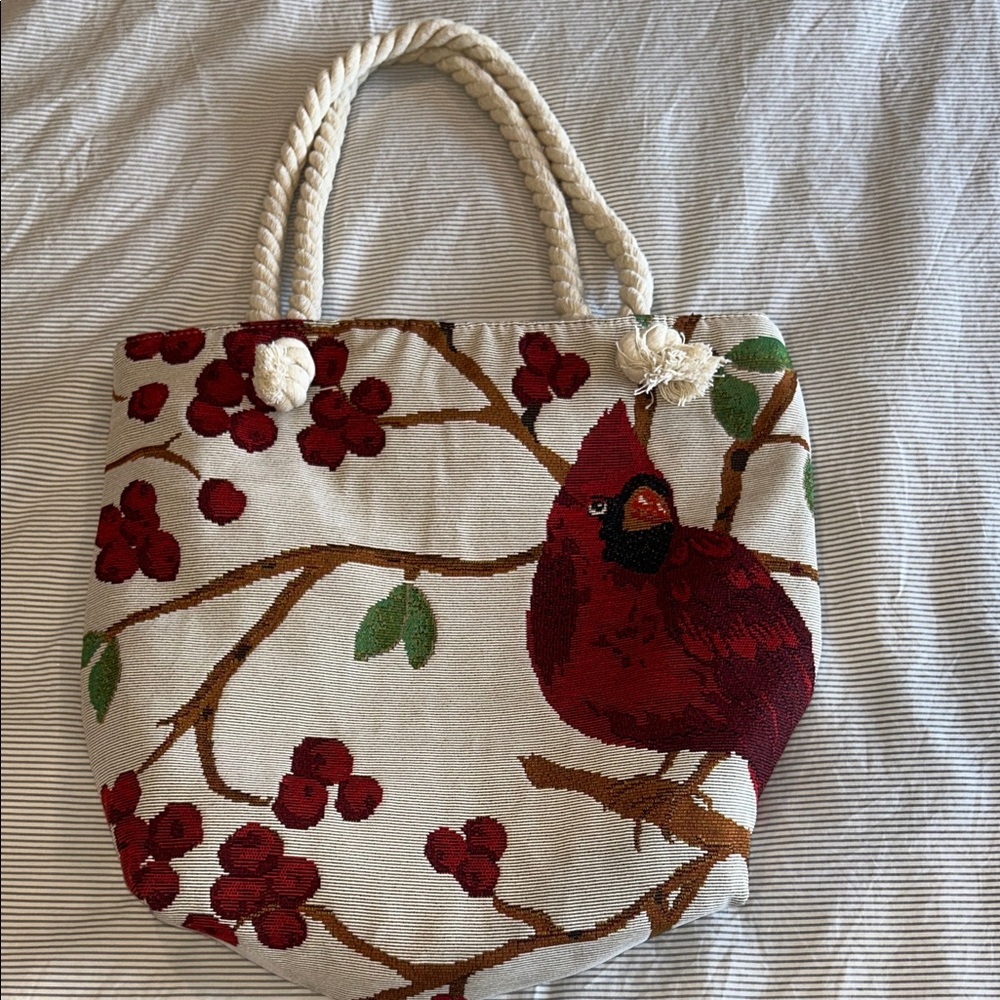 Cardinal zippered purse tote bag